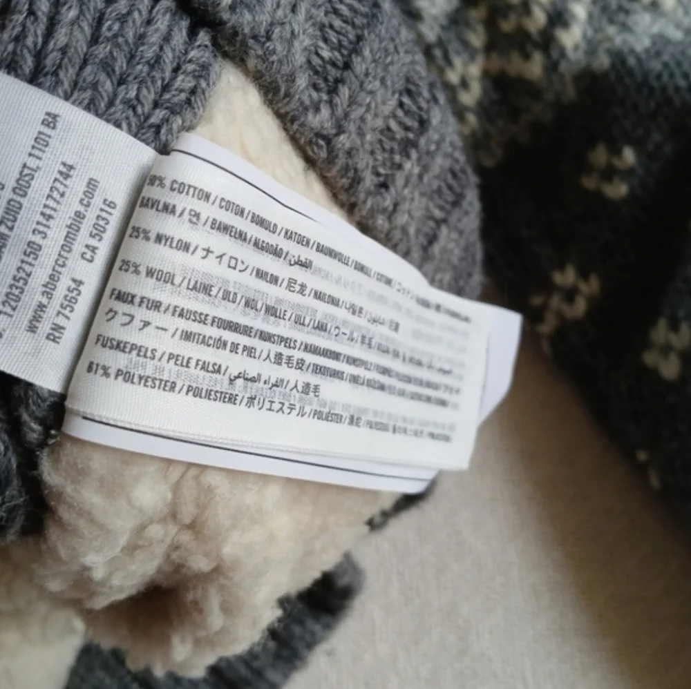 a&f ♡ y2k fur lined zip up jacket vintage wool abercrombie & fitch ski cabincore
